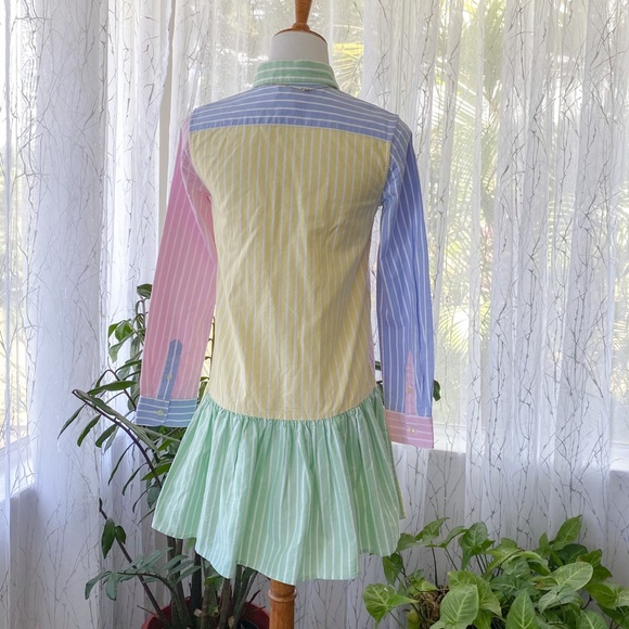 Ralph Lauren - Girl’s Striped Collared Dress - Picture 2 of 6